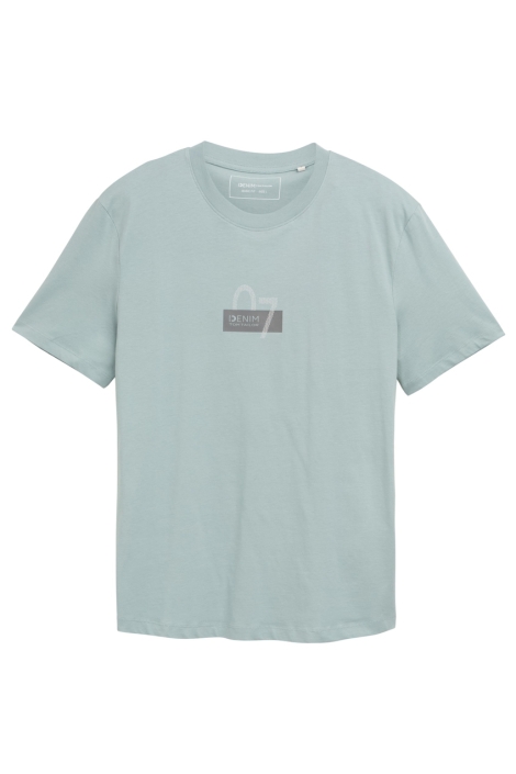 Tom Tailor printed rounded hem t-shirt
